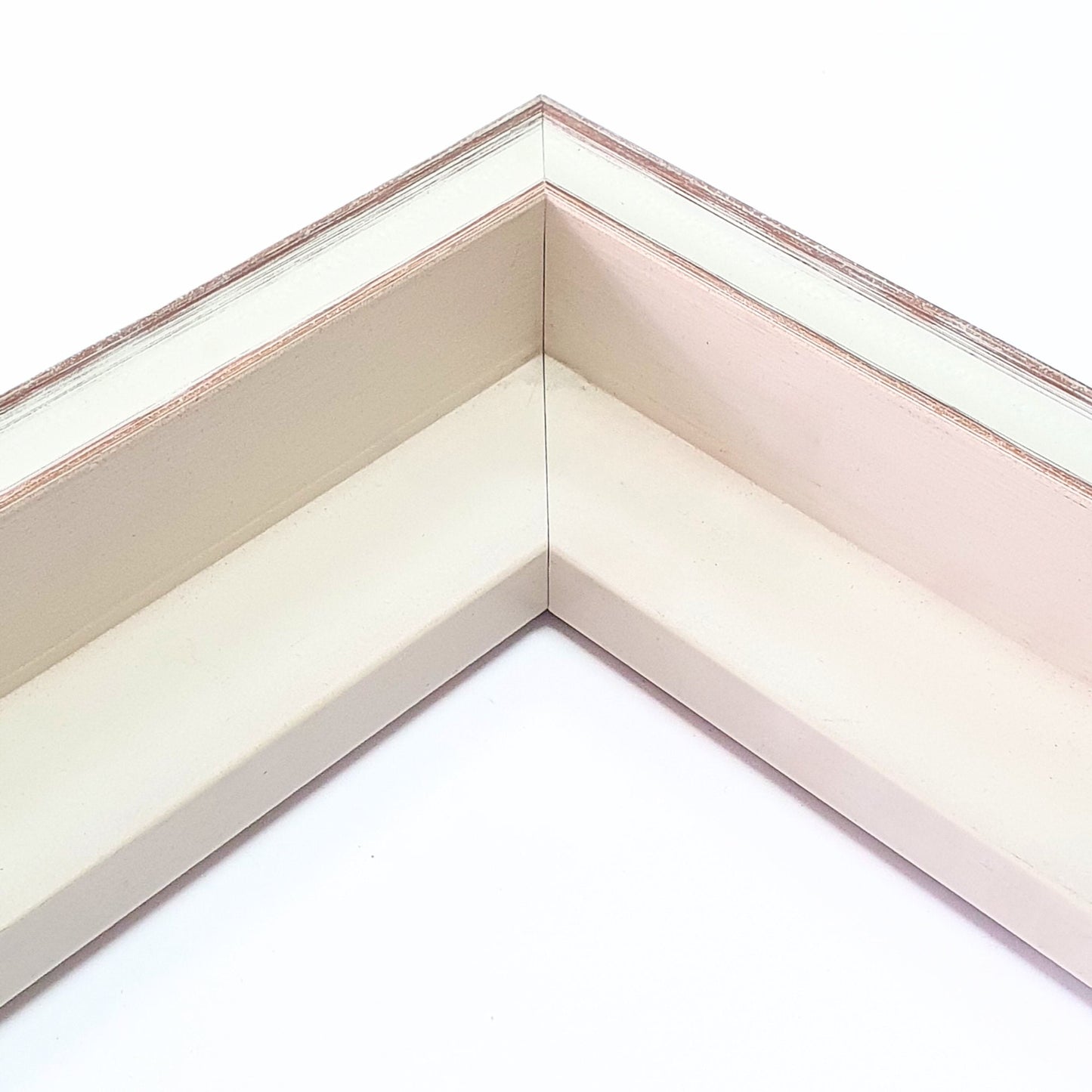 43mm Wide, 36mm Deep Canvas Frame in White with Oak Edge–Premium Wood Craftsmanship, Custom Sizes Available for Perfect Artwork Display