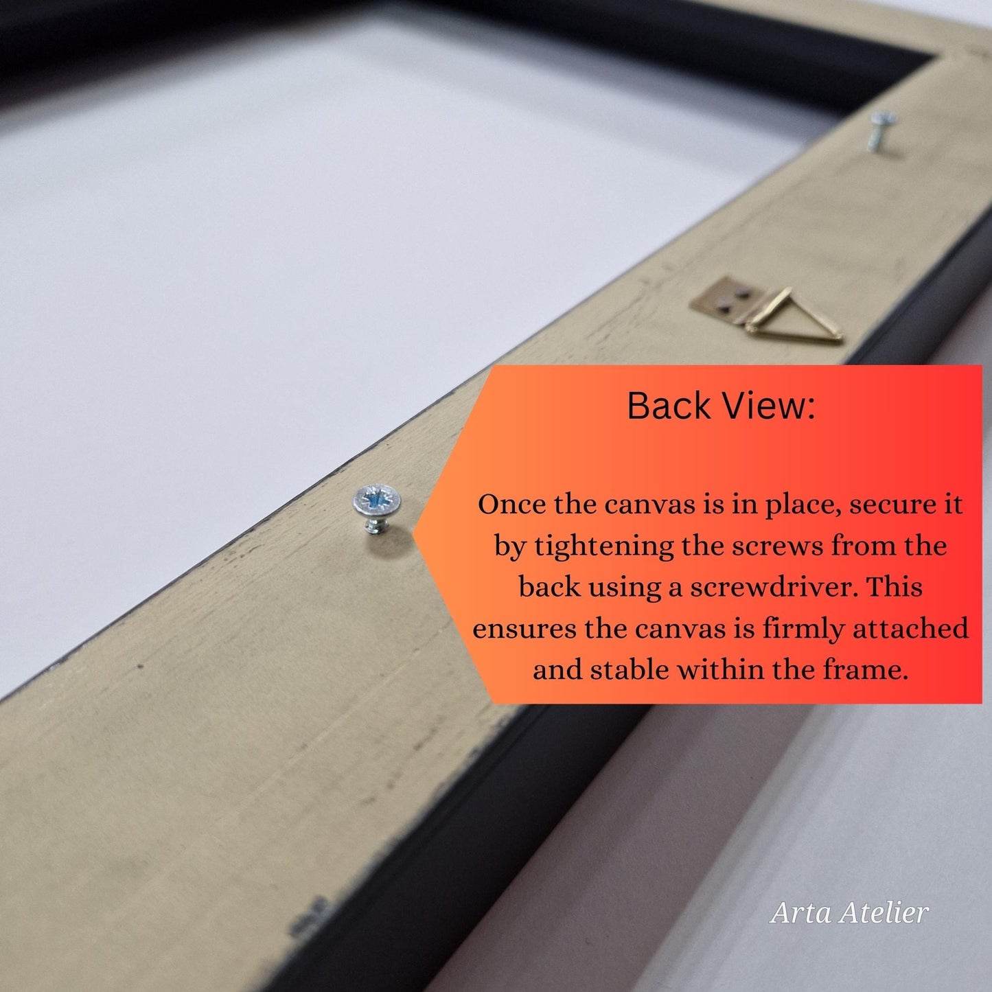 43mm Wide, 36mm Deep Canvas Frame in White with Oak Edge–Premium Wood Craftsmanship, Custom Sizes Available for Perfect Artwork Display