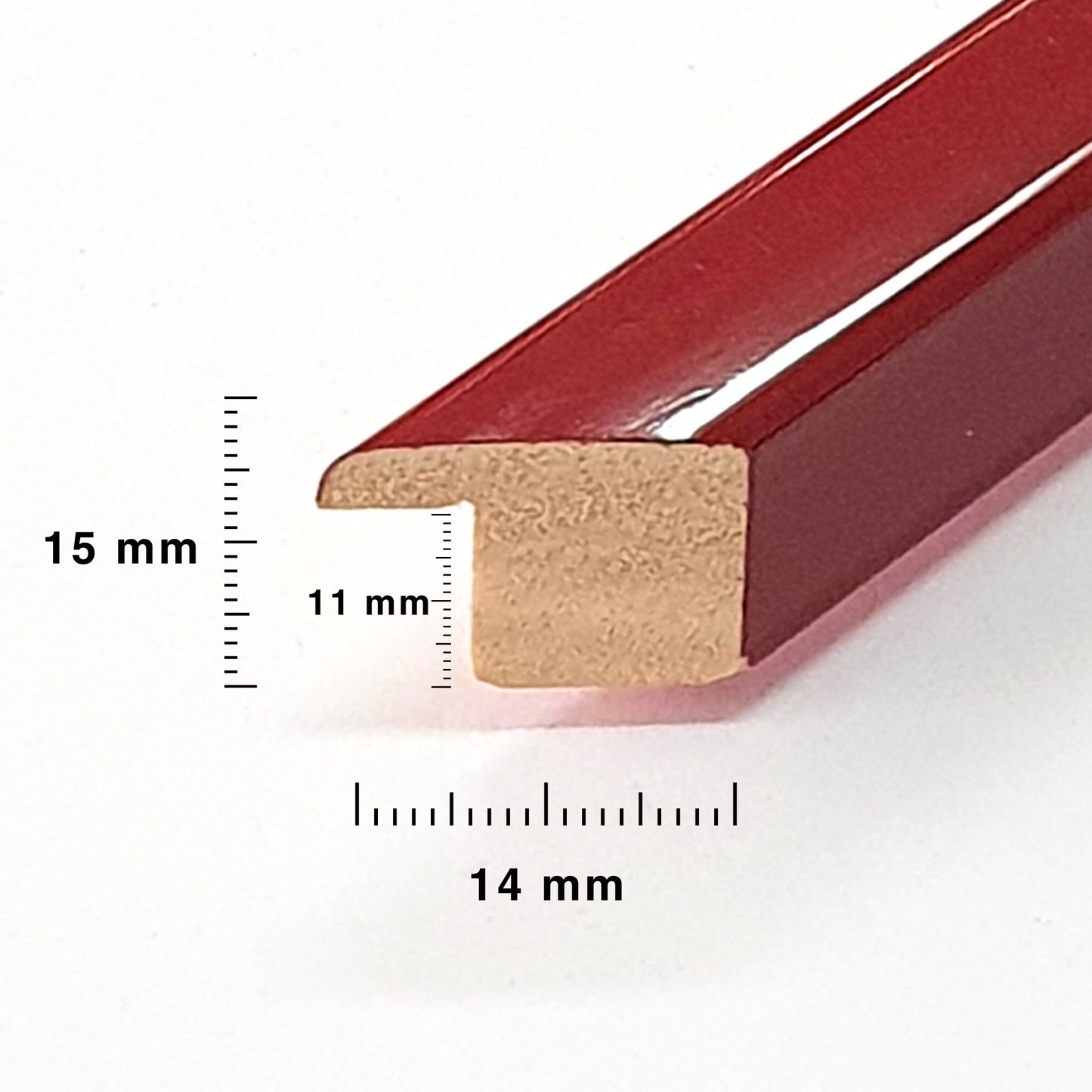 A Timeless Valentine’s Day Gift for Photos, Diplomas, or Art Prints. Handmade with Style - Vivid Red Frame 14 mm Width - All Sizes Available